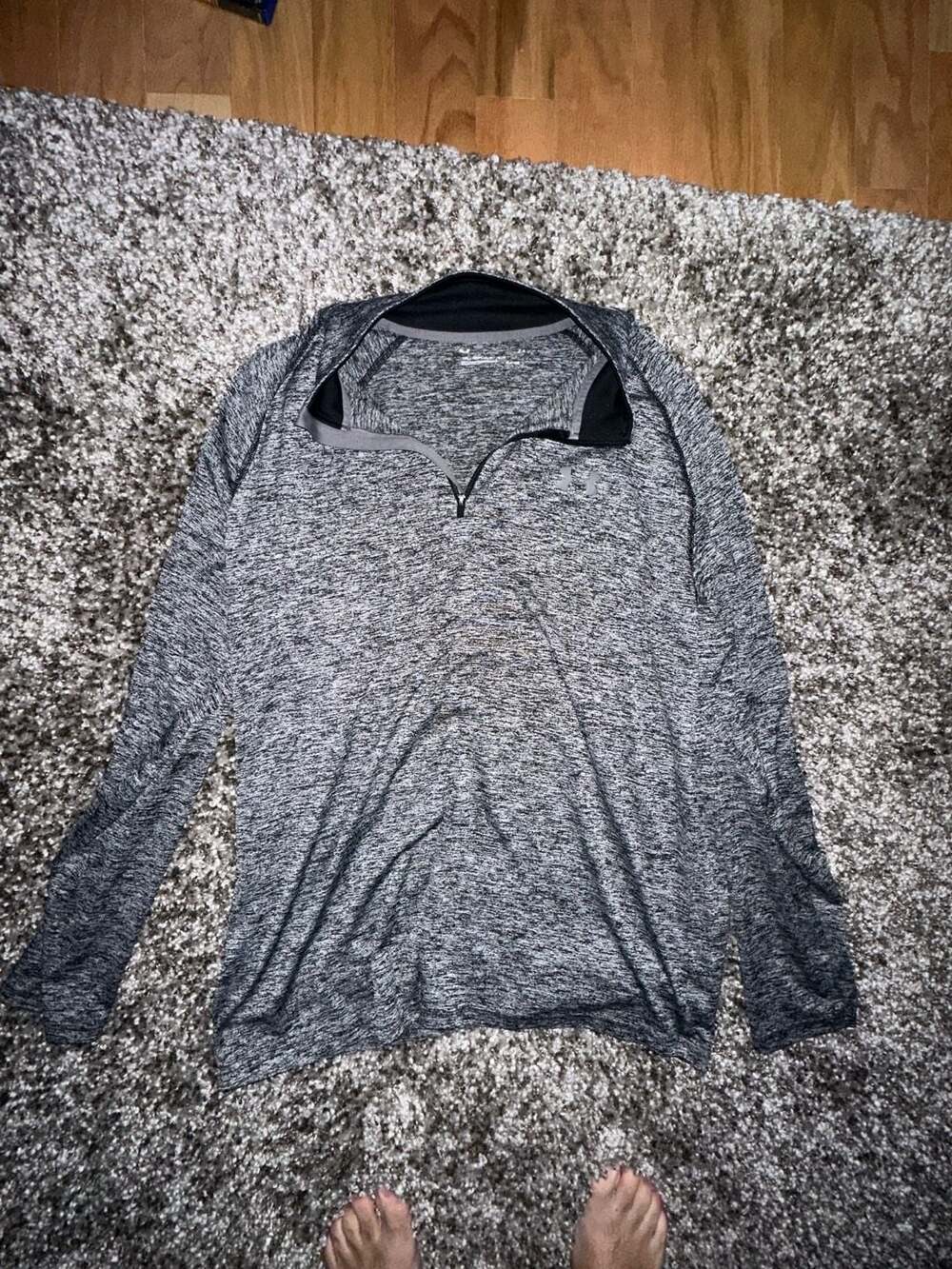 Under Armour Men's UA Tech 1/4 Zip Long Sleeve Athletic Pullover Gray Heather Lo